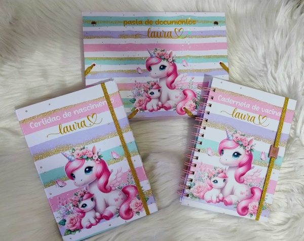 Kit documentos do bebê menina